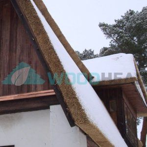 Жилой дом и хозяйственная постройка из камышовой крыши